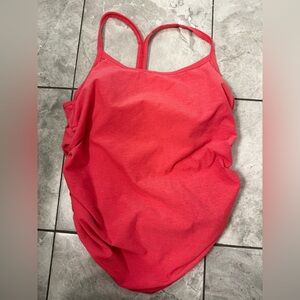 Beyond the bump keep your cool XL maternity tank coral neon activewear athletic